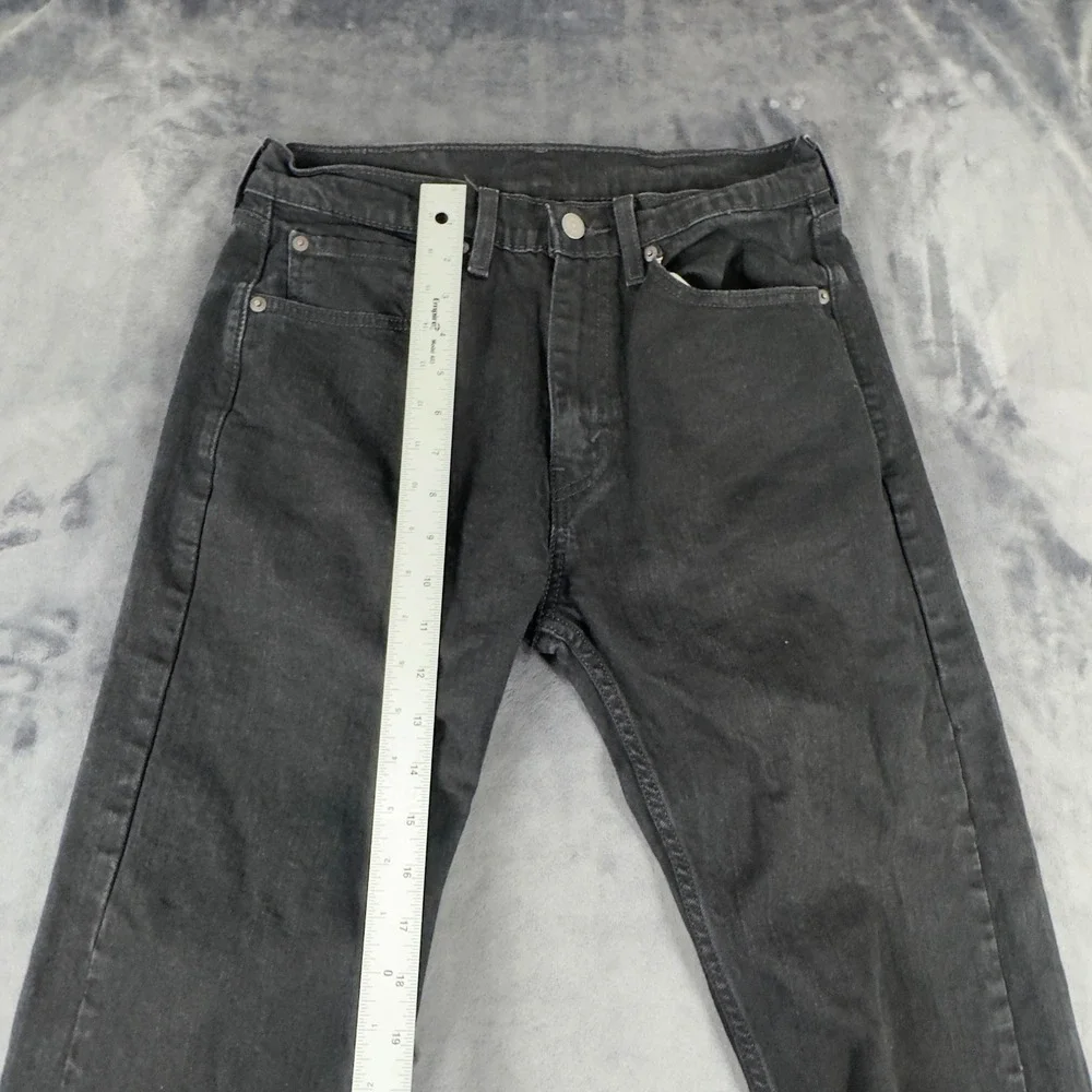 Levi's 505 Regular Fit Jeans Mens 32x32 Black Straight Leg Denim 00505-2342